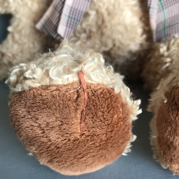 Vintage 2005 TY Classics beige silk bunny beanbag curly plush rabbit Easter kids - Picture 3 of 12